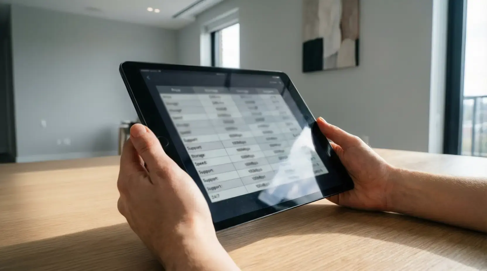 Vergleichstabelle verschiedener Wettanbieter auf Tablet-Bildschirm