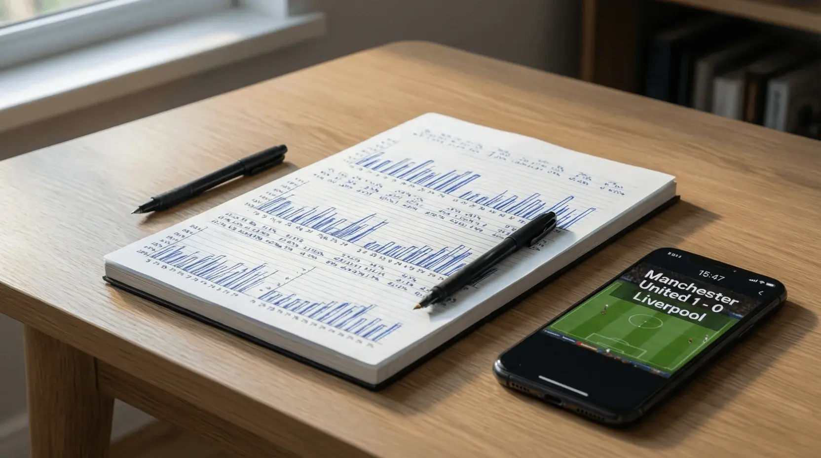 Diagramm zeigt Value-Betting-Berechnung auf Papier